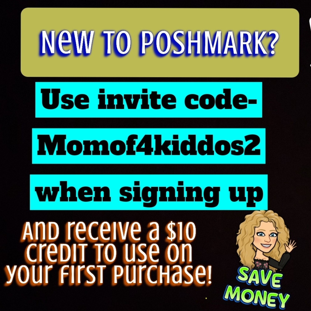 💗NEW POSHMARK USERS💗 Sign up code to save $$